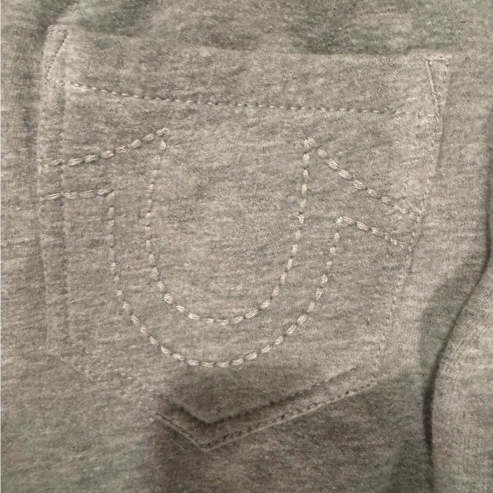 True Religion Heather Gray Hoodie and Jogger Tracksuit with Logo Accents XS - Picture 8 of 8